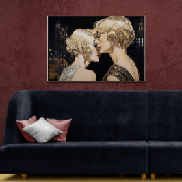 Poster Mulheres argentinas compartilhando uma pintura sec