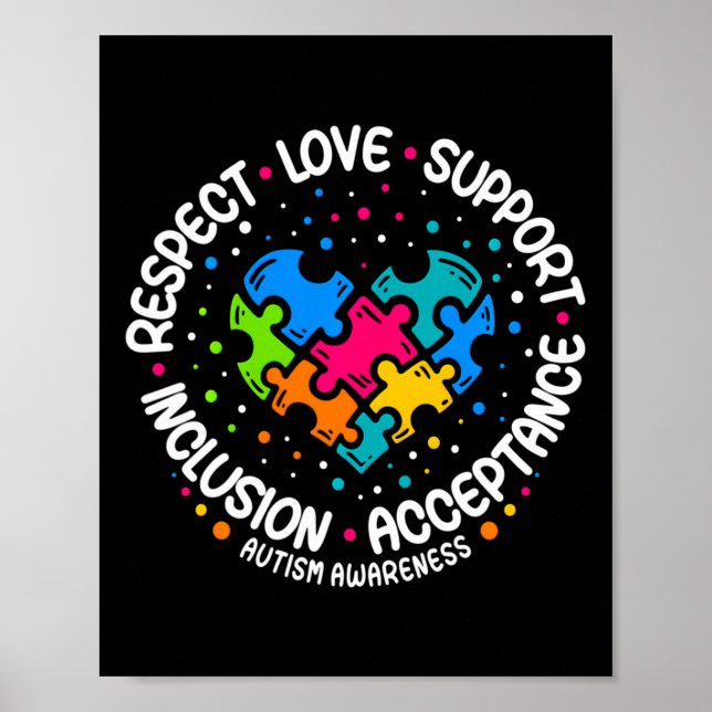 Poster Mulheres Autismo Homens Respeitam Amor Apoio Autis (Frente)