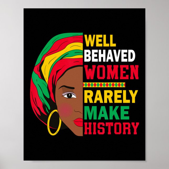 Poster Mulheres Bem Comportadas Raramente Fazem História  (Frente)