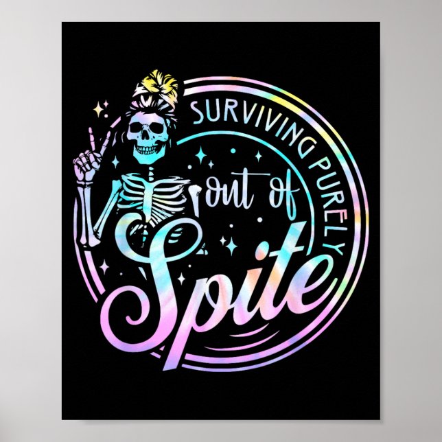 Poster Mulheres Caveira Tie Dye (Frente)