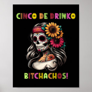 Poster Mulheres Cinco De Mayo Funny Partido Mexicano Cinc