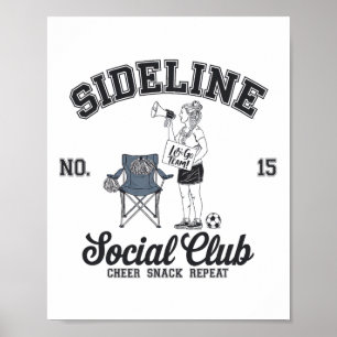 Poster Mulheres Clube Social Lateral Dia de Jogo da Mãe d