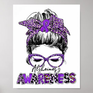 Poster Mulheres com Laço Roxo Forte Conscientização Heime