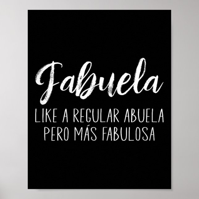 Poster Mulheres Como Abuela Para Fabuela Mães (Frente)