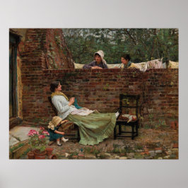 Poster Mulheres conversando sobre o Muro do Jardim (Gossi