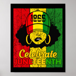 Poster Mulheres Coque Desarrumado Juneteenth Celebração I