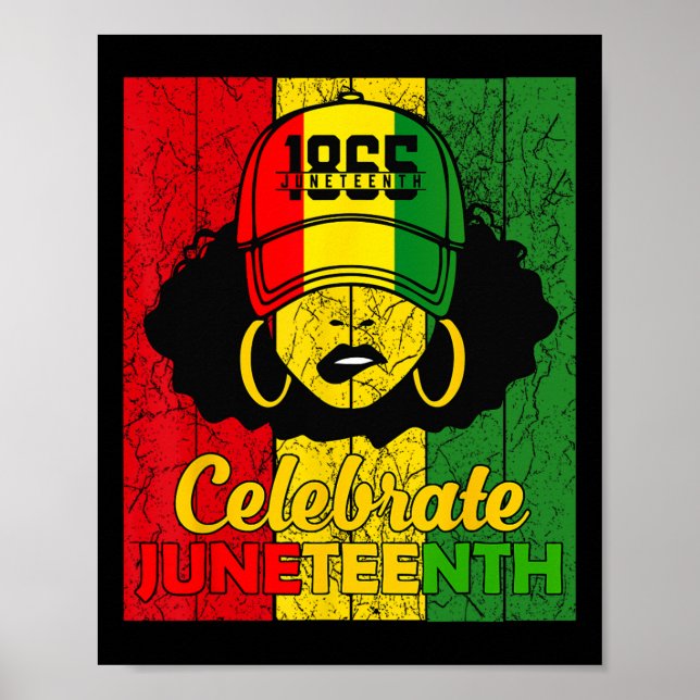 Poster Mulheres Coque Desarrumado Juneteenth Celebração I (Frente)