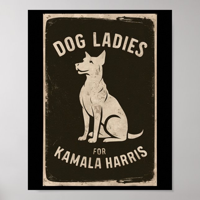 Poster Mulheres De Cachorro Para Kamala Harris (Frente)
