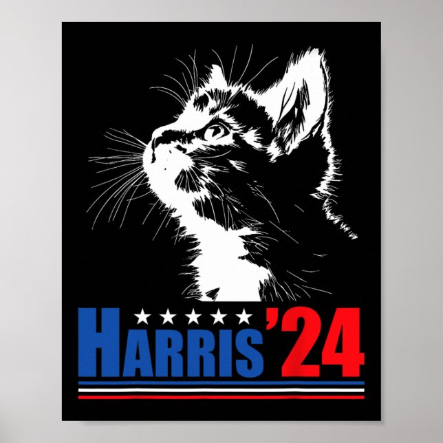 Poster Mulheres De Gato Sem Fios Para Kamala Harris 24 Us (Frente)