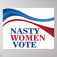 Mulheres Desagradáveis Votam Bandeira Americana Po