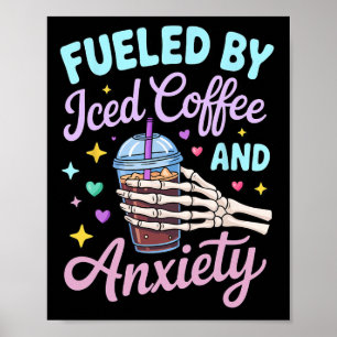 Poster Mulheres Energizadas Por Café Gelado E Ansiedade C