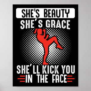 Poster Mulheres Engraçadas Artes Marciais Muay Thai