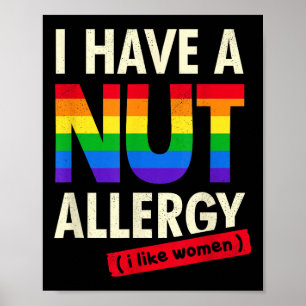 Poster Mulheres Engraçadas Camisa Lésbica Eu Tenho Uma Al