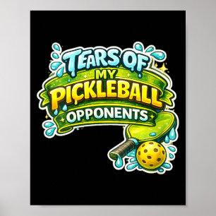 Poster Mulheres engraçadas jogador de pickle ball lágrima