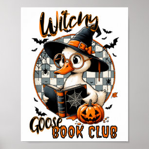 Poster Mulheres Engraçadas Witchy Goose Book Club Hallowe