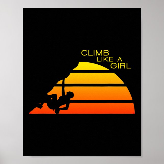 Poster Mulheres escalando rochas Escalada Como Uma Garota (Frente)