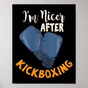 Poster Mulheres Eu Fico Mais Simpática Depois do Kickboxi