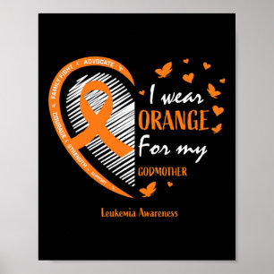 Poster Mulheres Eu Visto Laranja Para Minha Madrinha Leuc