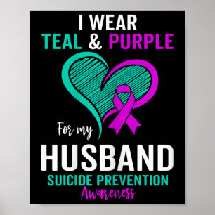 Poster Mulheres Eu Visto Teal E Roxo Para Meu Marido Suic
