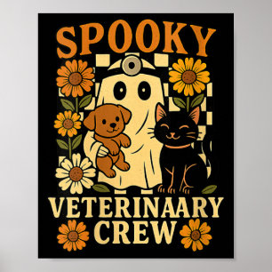 Poster Mulheres Fantasma Assustador Segurando Cachorro Ga