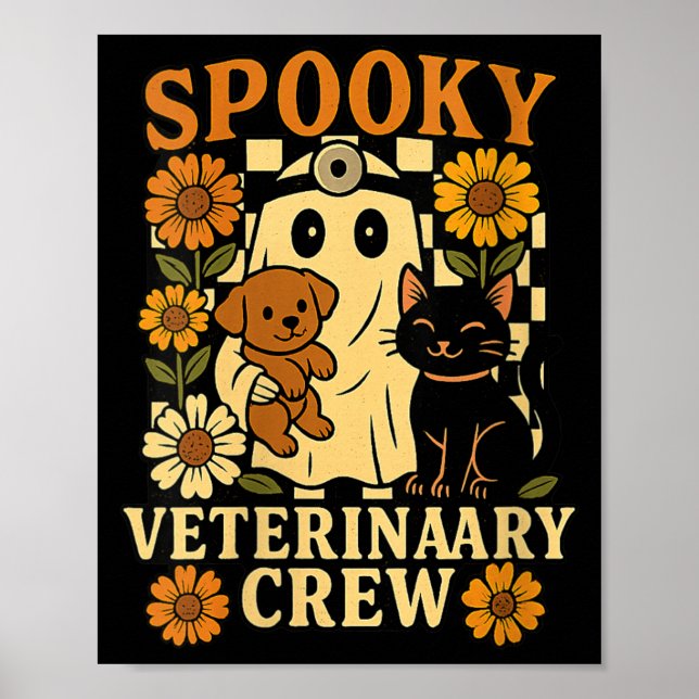 Poster Mulheres Fantasma Assustador Segurando Cachorro Ga (Frente)