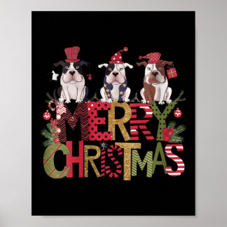 Poster Mulheres Feliz Feliz Cachorro de Natal