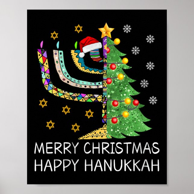 Poster Mulheres Feliz Natal Feliz Hanukkah Feliz Judaica (Frente)
