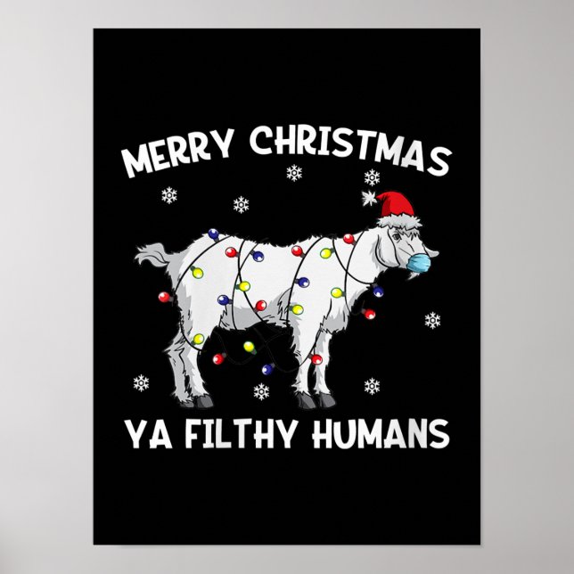 Poster Mulheres Feliz Natal Papais noeis De Capuz Com Más (Frente)