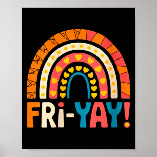 Poster Mulheres Feliz Sexta-feira Fri-yay Professora Esco