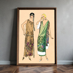 Poster Mulheres flapper vintage