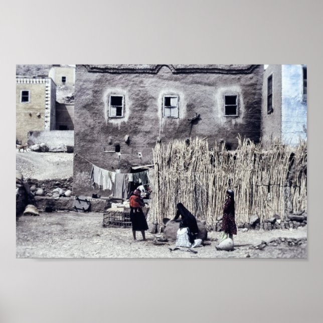 Poster Mulheres Fora Fazendo Loja E Tarefas Diárias (Frente)