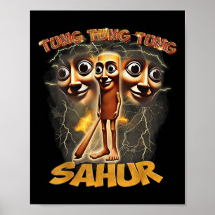 Poster Mulheres Homens Humor Tung Tung Tung Sahur Engraça
