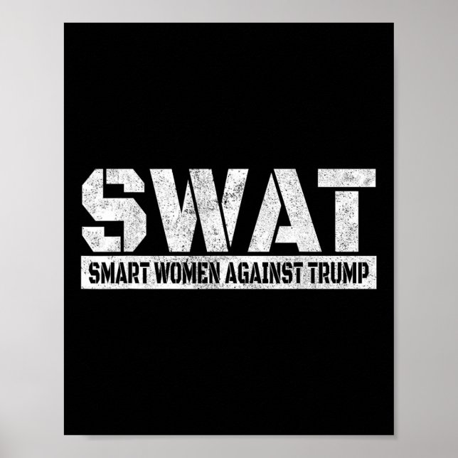 Poster Mulheres Inteligentes Contra Trump Engraçado Anti- (Frente)