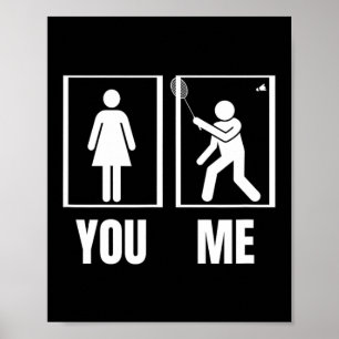 Poster Mulheres Jogadoras De Badminton Enlouqueceram Com 