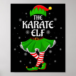 Poster Mulheres Karate Elfo Natal Família Garotas Mulhere