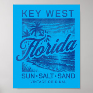 Poster Mulheres Key West Florida Keys Praia Sol Sal Areia