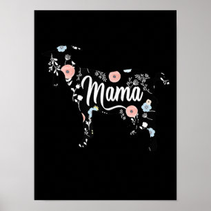 Poster Mulheres Mamãe Goat Floral Mãe Amante Mor Avó