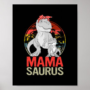Poster Mulheres Mamassauro T Rex Dinossaur Mama Saurus