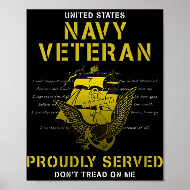Poster Mulheres Marinho Veterano Com Orgulho Com V-neck (Frente)