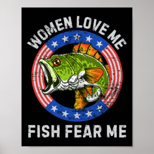 Poster Mulheres Me Ama Peixe Me Teme Por Pescar Humor Vin