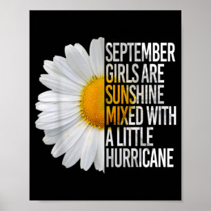 Poster Mulheres Meninas de Aniversário de Setembro Presen