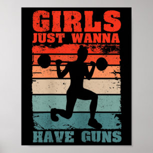 Poster Mulheres Meninas Só Querem Ter Armas Mulher Treino