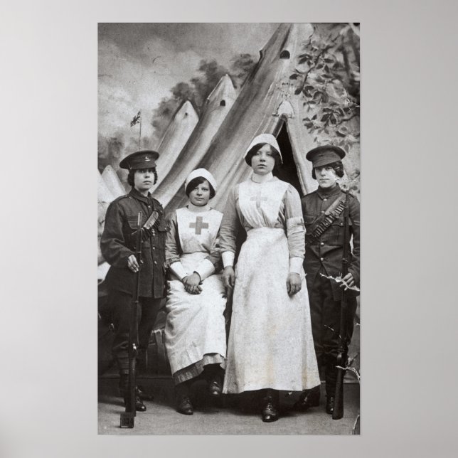 Pôster Mulheres na Guerra, 1914-18 (Frente)