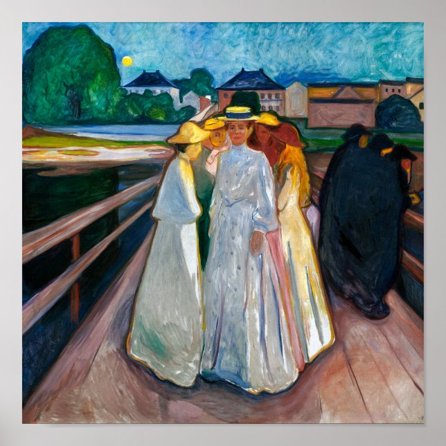 Poster Mulheres na Ponte | Edvard Munch | (Frente)
