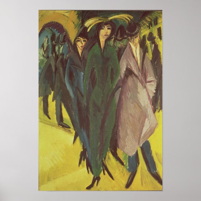 Pôster Mulheres na rua, 1915 (Frente)