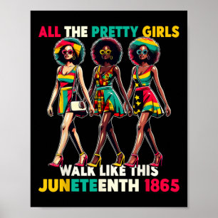 Poster Mulheres Negras 18 de junho de 1865 Celebram a Lib