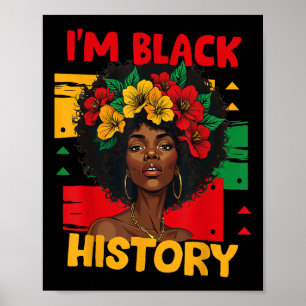 Poster Mulheres Negras Afro Cabelo Negro História Mês Eu