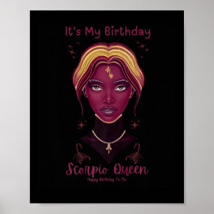 Poster Mulheres Negras Americanas É Meu Aniversário Scorp