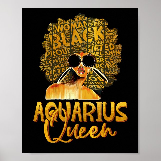 Poster Mulheres Negras Arte Aftosa AQUARIEDADE Fevereiro (Frente)