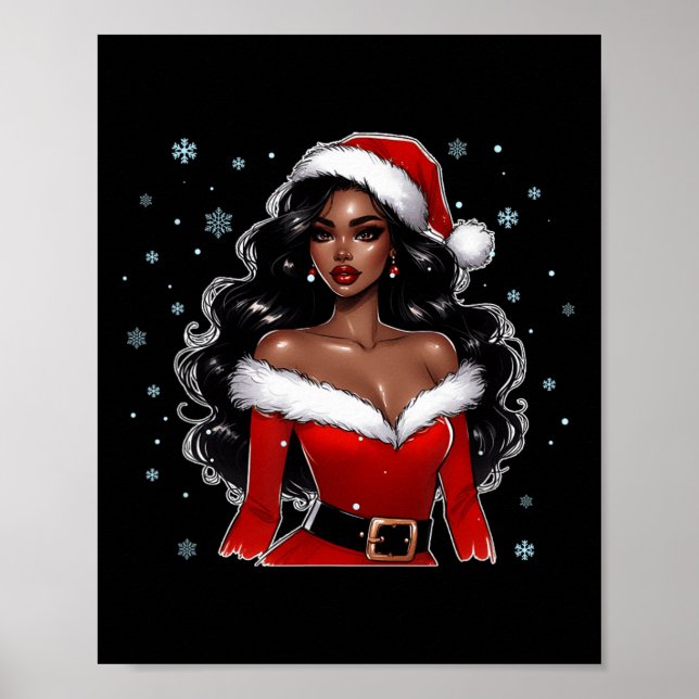 Poster Mulheres Negras de Natal Africanas Americanas (Frente)